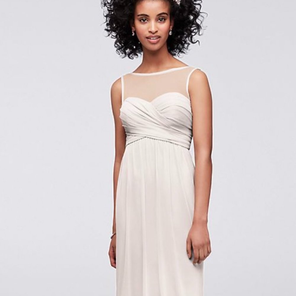 DAVIDS BRIDAL Biscotti LONG gown BRIDESMAID or special occasion/ evening wear